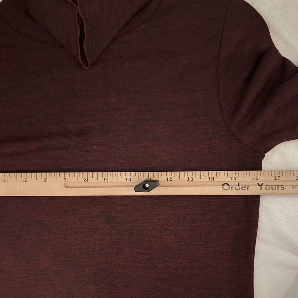 French Connection Maroon Red Turtleneck Knit Fitted Mini Dress L Stretch NWT - Picture 4 of 8